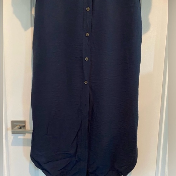 Banana Republic Shirt Dress Midi Long Navy Cargo size Medium - Picture 6 of 9